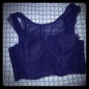 Black Lace Lined Bustier